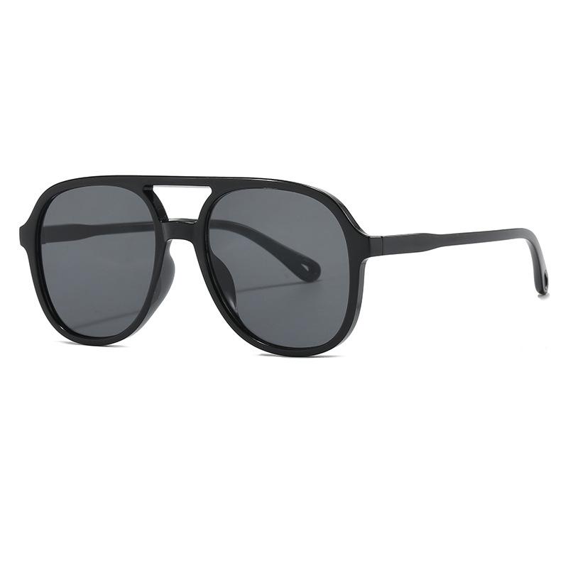 Unisex Fashionable Double Beam Sunglasses Outdoor Sports Fishing Driving Sun Shade Sun Glasses Large Frame Ellipse Goggle