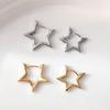 Elegant European Hollow Star Earrings - High-End Light Luxury Korean Style Ear Studs