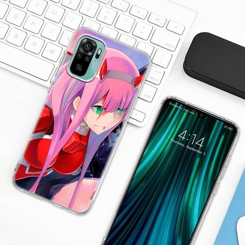 Carcasă de telefon Zero Two Anime Darling In The Franxx pentru Xiaomi Redmi Note 9s 8 11 7 9 10 Pro 10s 11s Note 8Pro K40 transparentă