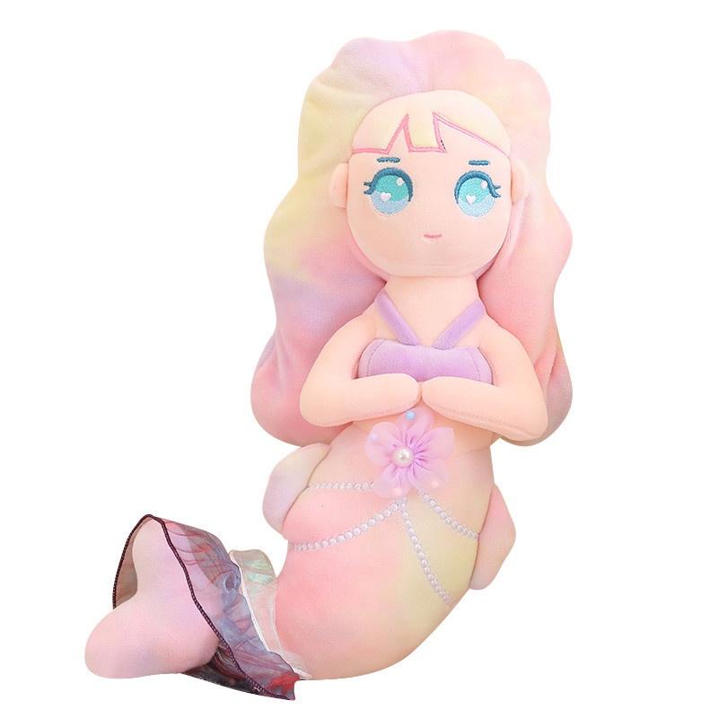 

Нова лялька-русалка Плюшева іграшка Лялька-принцеса Дитяча Лялька для сну та обіймів Дівчата Колір) 45cm/17.72in рожевий