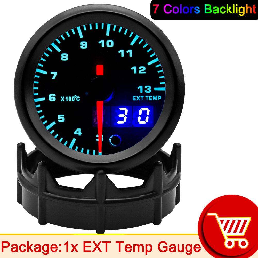 AD 52mm Boost Gauge 7 Colors LED Dual Display Water Temp Oil Temp Oil Pressure Voltmeter Air Fuel Ratio EGT Tachometer Car Gauge