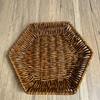 High Quality Woven Design Weaving Basket Coffee High Quality Fruit Basket Hexagon Display Basket Makeup Products and Jewelry
