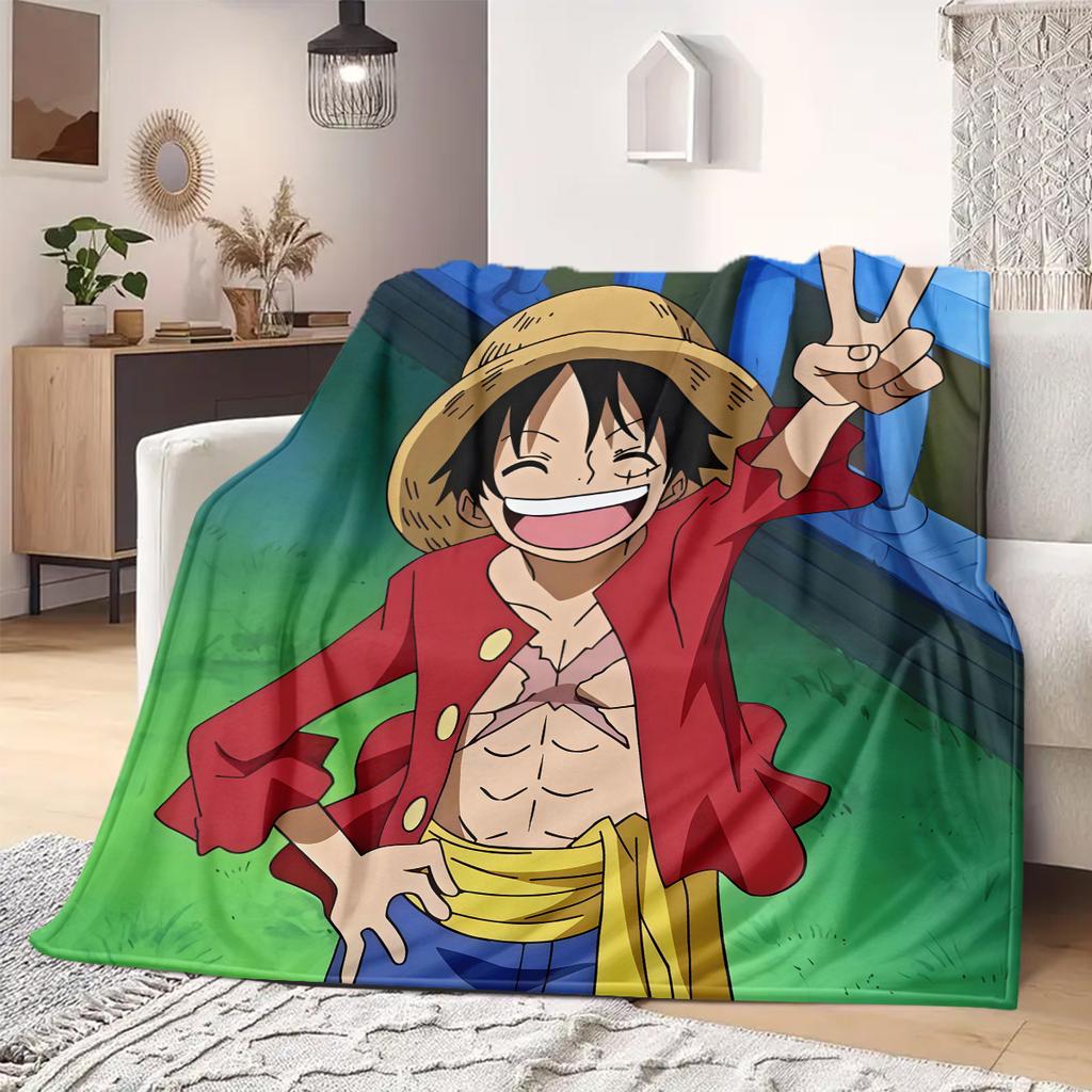 Luffy D Print Blanket Warm Comfortable Flannel Blanket Suitable for Bedrooms,Sofas, Beds,Chairs,Travel -QIAO43