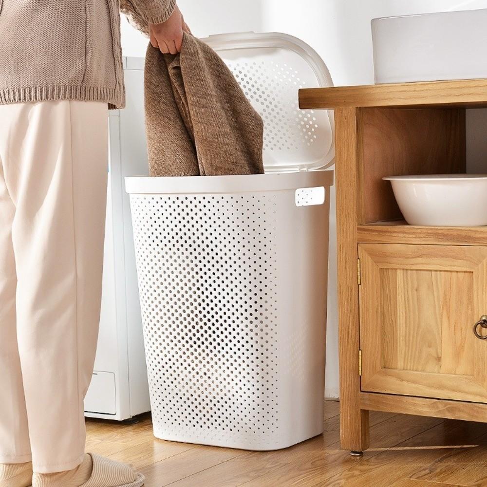 Japanese Style Dirty Clothes Basket Hollow out Laundry Basket Clothes Storage Basket  Household