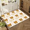 R-Rilakkuma Anime Floor Mat Floor Mat Soft Flannel Non-Slip Door  Rug for Living Room