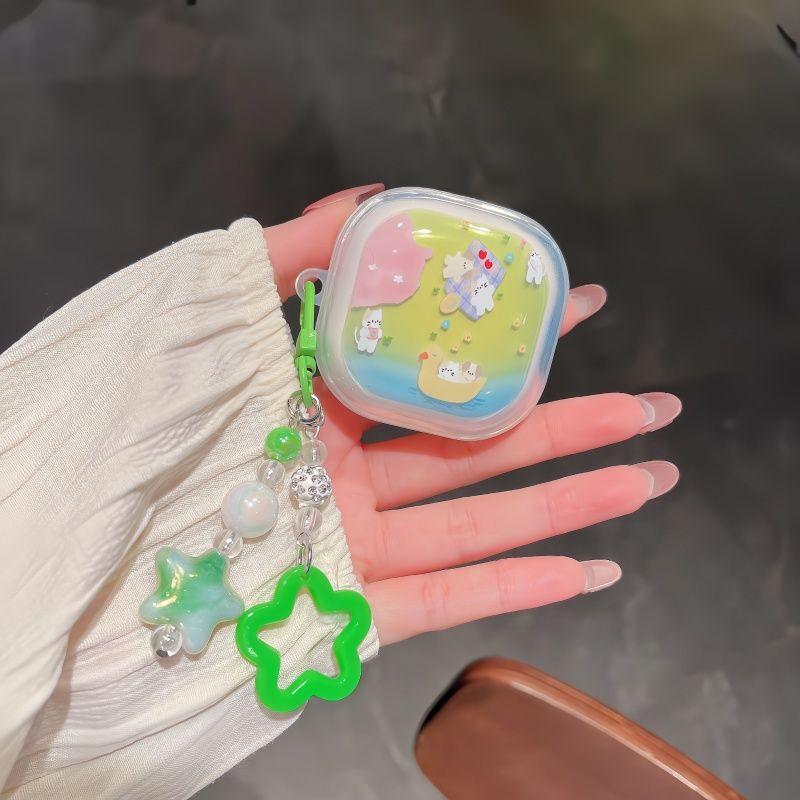 

Cover Redmi Buds Se Protective Case TPU Separates Shell Stereo Cartoon Creative Headset Warehouse Outer Box Redmi Se Earphone Case New Arrival REDMI Buds SE Green yellow duck + pendant