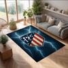 Atletico Madrid Theme rug Soft Crystal Velvet Area Rug Non-Slip Floor Carpet for Living Room Bedroom Nursery