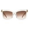 Bally Women S Butterfly SunglaSSeS By0082 57f tranSparent Beige 56mm 57f