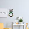 Bunny Shape Rattan Wreath DIY Handmade Easter Decor Natural Vine Garland Frame Floral Wreath Craft Material Wall Hanging DIY