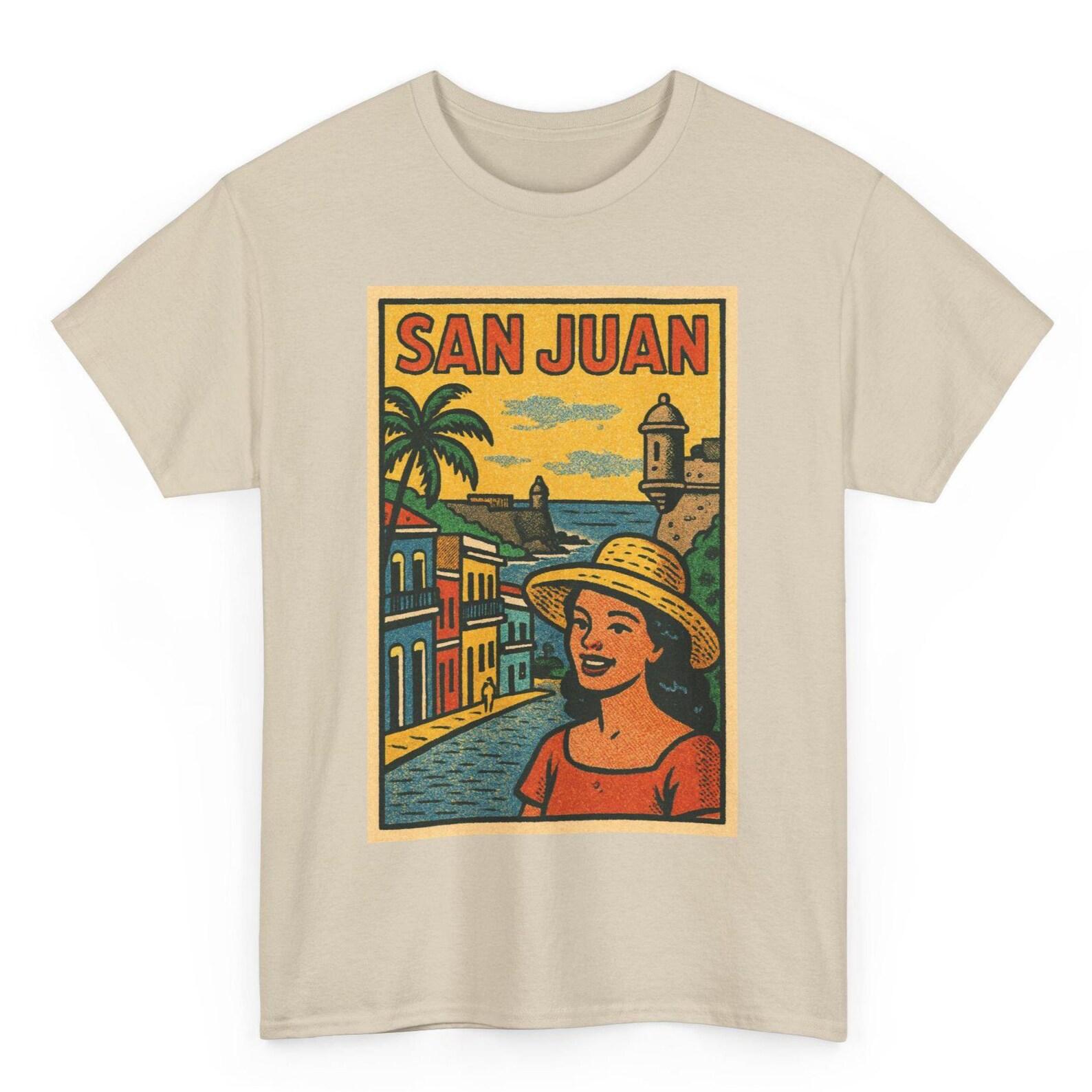 Old San Juan T-Shirt: Retro Comic Style Puerto Rico Graphic Tee S