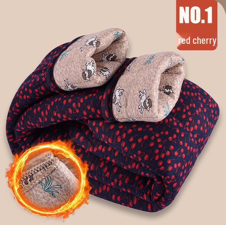 

Camel Down Thickened Cotton Pants for Elderly Women - Winter Plus Size, Loose Fit. Small Size [90-110 lbs]