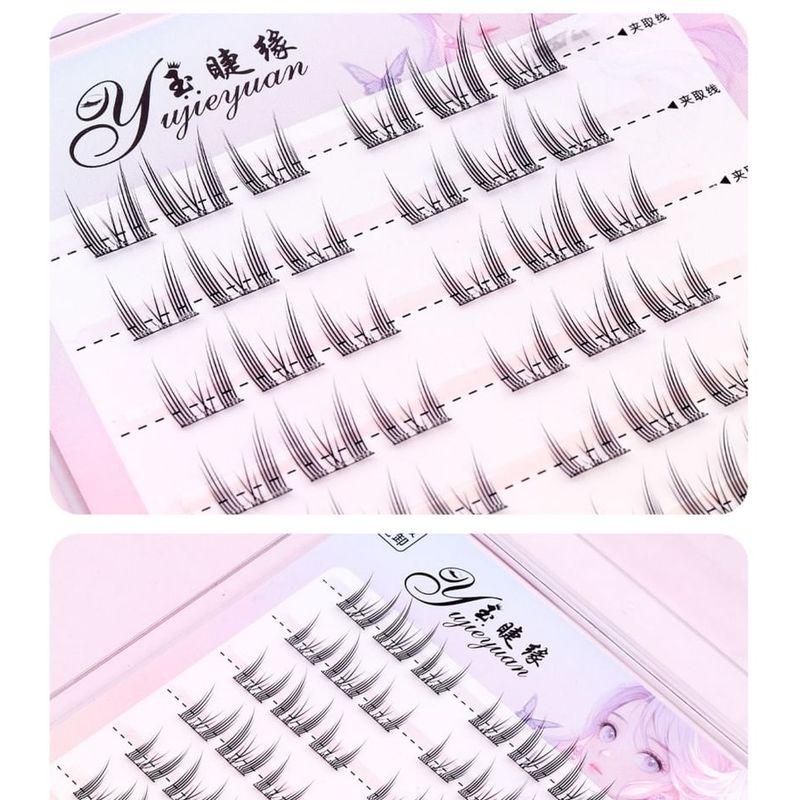 Mogugu - Lot Multiple de Faux Cils Cluster Oeil de Chat Sans Colle