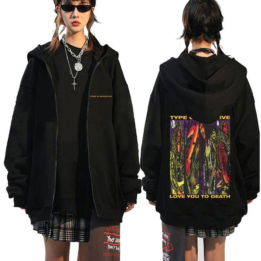Rock Band Type O Negative Suspended in Dusk Essential Zipper Hoodie Men Women Casual Vintage Zip Up Jacket Male Oversize Hoodies