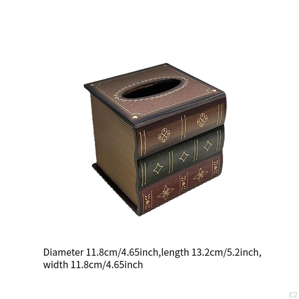 Pudełko na chusteczki Organizer na twarz W kształcie książki Etui na papier toaletowy Prostokątne dla