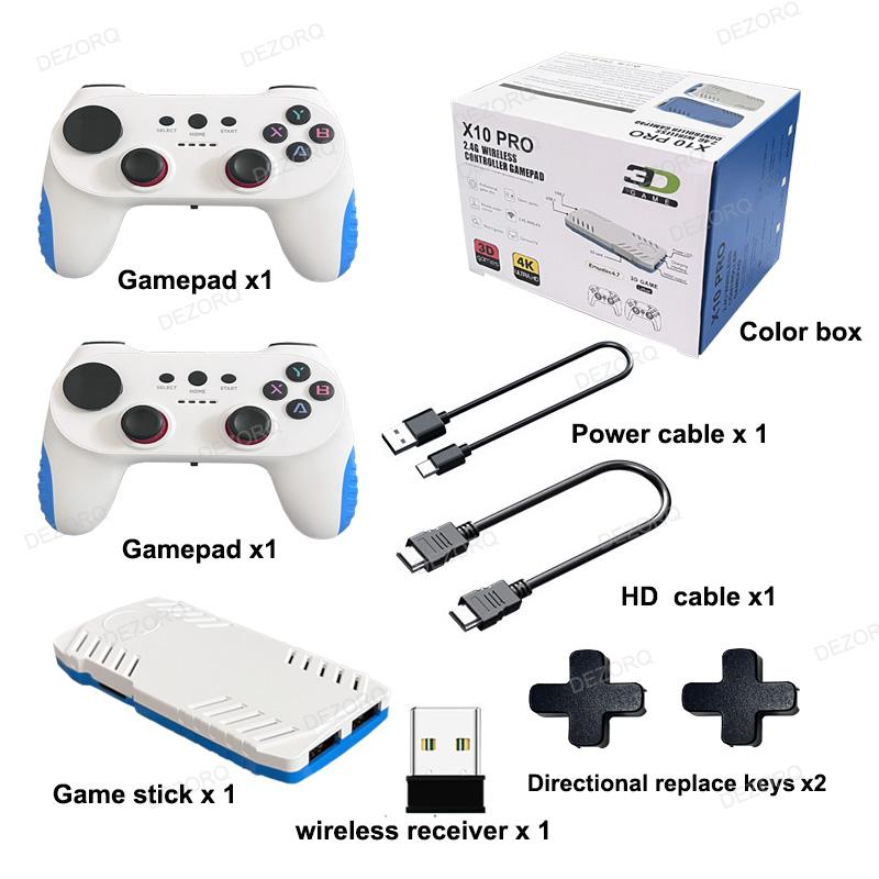 X10 Pro Retro Gaming Console Stick Classic Video Games Stick with 50 Emulators 50000 Games S905x3 TV Game Consola