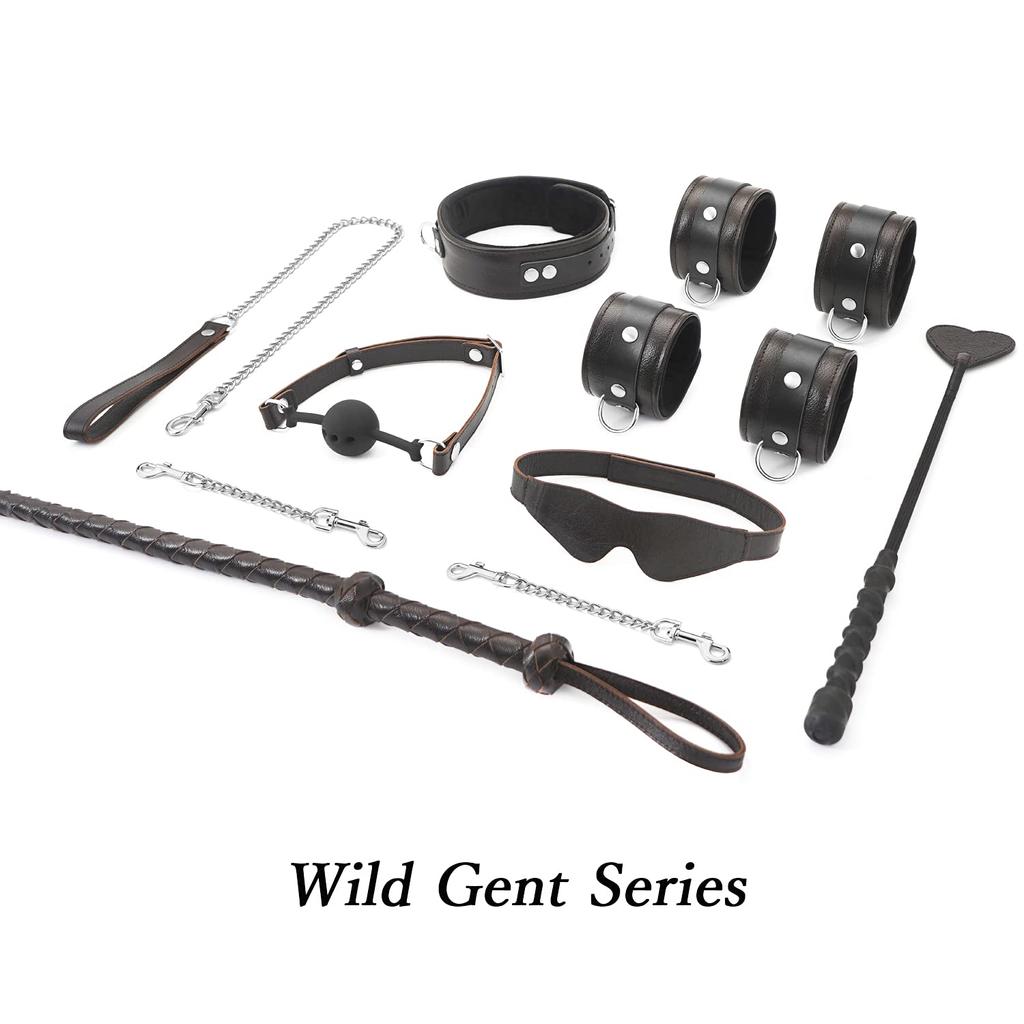 Liebe Seele Wild Gent Handcuffs SM Goods Restraint Genuine Leather Sheep Leather Queen Luxury Cosplay Dark Brown