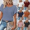 Women Lace Stitching Short Sleeve T Shirt 2024 Spring Summer European American Fashion Collection