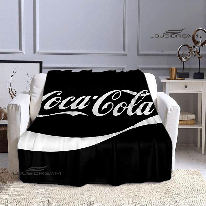 Coke logo printing blanket art decorations children's warm blankets flannel soft and comfortable blankets home travel blankets