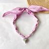 Cutie Bandana Scarf Necklace With Stainless Steel Heart Charm Handmade Jewelry Gift For Mother Wife Girls