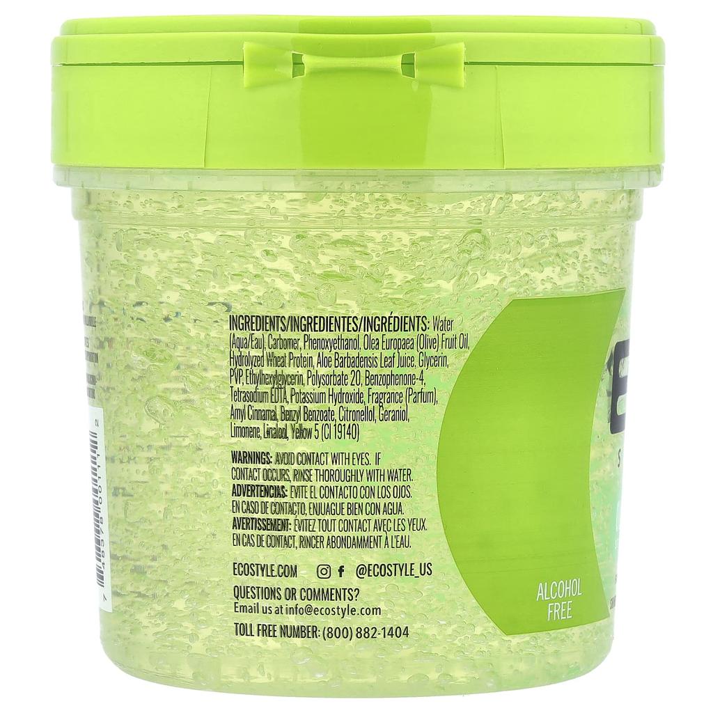 Eco Style, Styling Gel, Max Hold, For All Hair Types, Olive Oil, 454g (16oz)