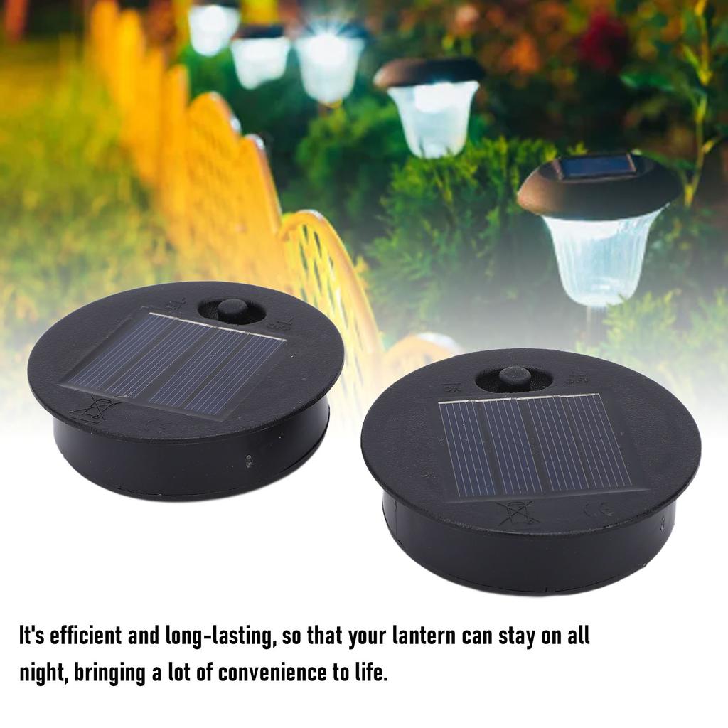 2pcs Solar Light Replacement Tops Round Water Proof Solar Lantern Light Parts for Outdoor Garden Pathway Yard 7cm / 2.76in Diameter
