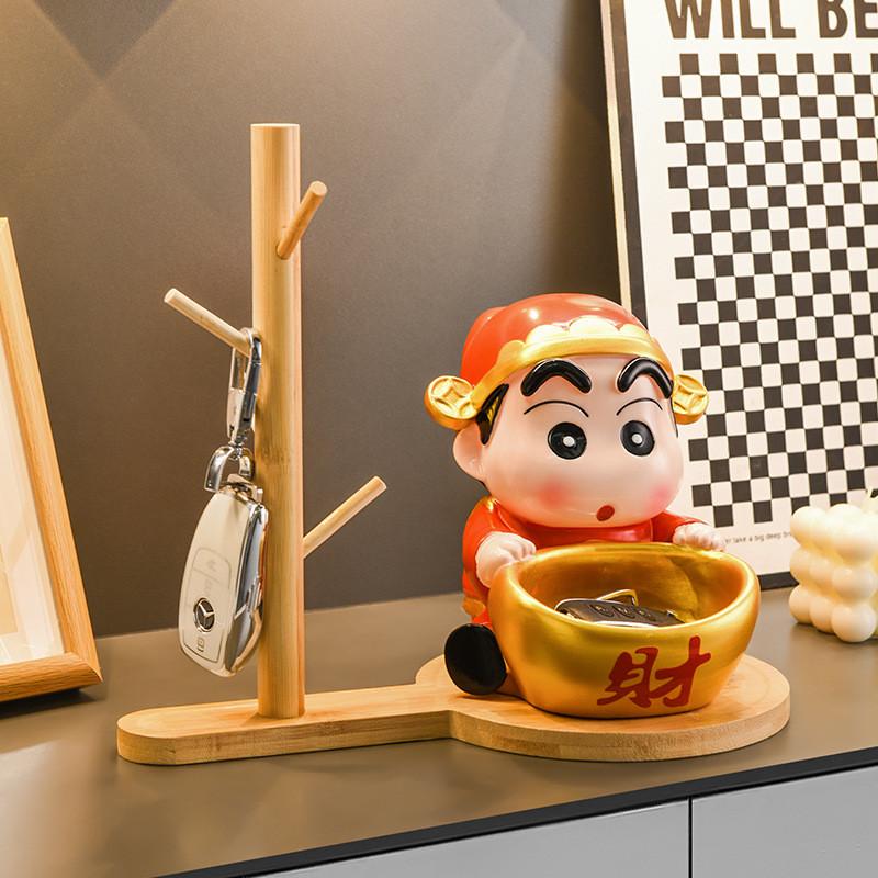 Crayon Shinchan God Of Wealth Resin Organizer With Cartoon Design For Home Decor And Gift