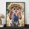 5D DIY Diamond Painting Exquisite and Healing Zootopia Fan Art Illustrations Cartoon Full Diamond Mosaic Art Wall Decoration Set