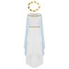 Girls Greek Toga Princess Costume Sleeveless Flowy Dress Patchwork Zipper Halloween Party Headband Included