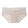 Pure Desire Women's All-Cotton Mid-Waist Lace Trim Panties with Antibacterial Extended Crotch