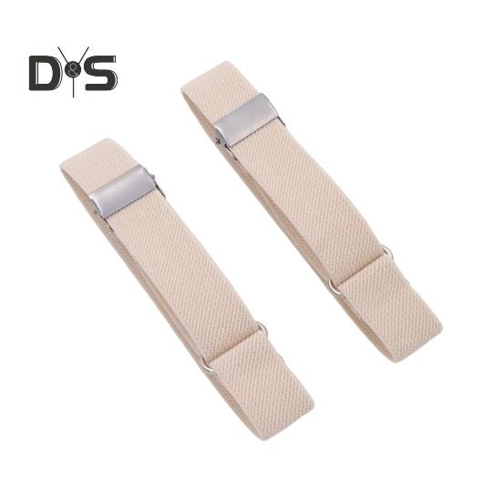 1 Pair Unisex Armband Adjustable Faux Leather 2CM Width Solid Color Elastic Shirt Sleeve Holder Arm Cuffs Bands Party Wedding Clothing Accessories