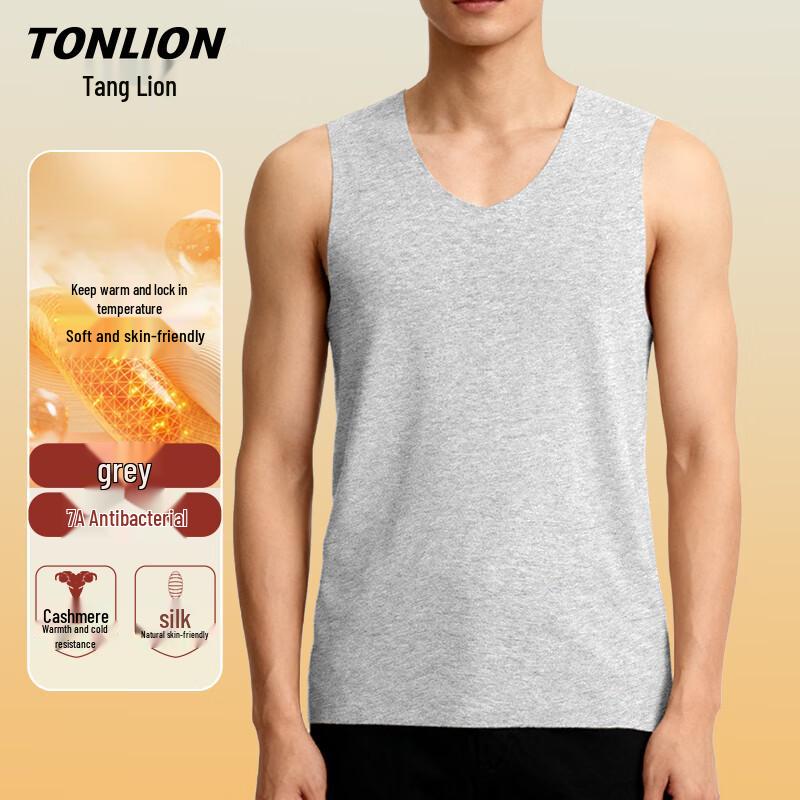 Мужской зимний бесшовный теплый жилет TonLion на флисовой подкладке L