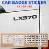 3D ABS Logo For Lexus GX470 LX570 LX600 RX350 RX300 Emblem Number Letters Sticker Car Trunk Badge Adhesive Decal AccessoriesDX7