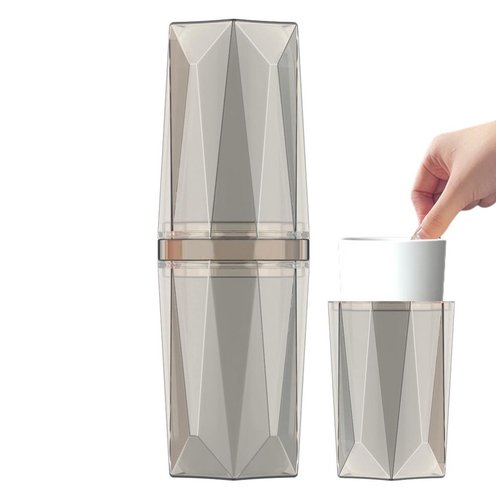 

Toothbrush Holders For Travel Multifunctional Toothbrush Travel Case Toothbrush Holder Cup Practical Travel Toothbrush Cup серый