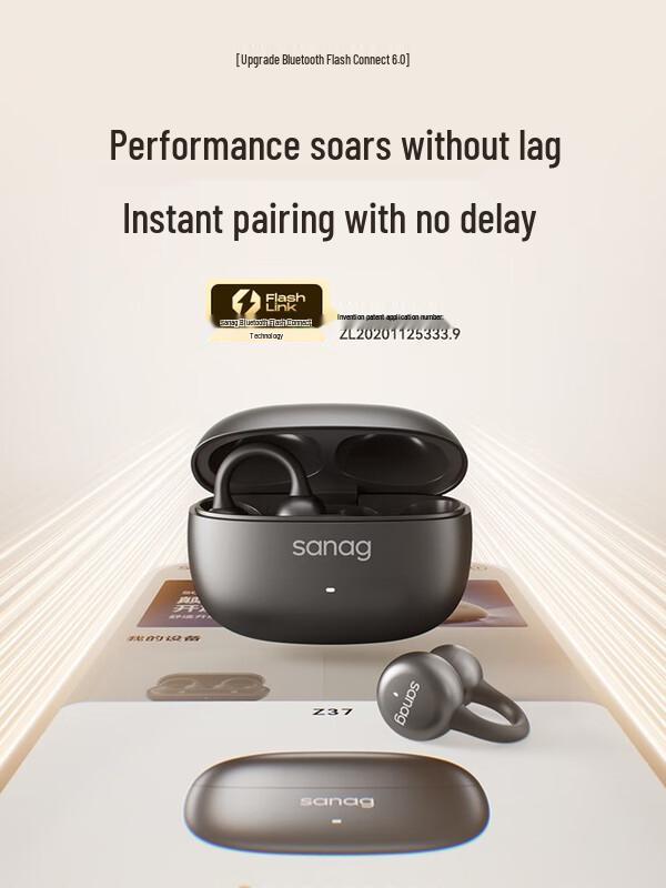 SANAG Z37 Bluetooth Ear-Clip Bone Conduction Concept Headphones