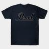 Camiseta Estampada Preta Masculina Pearl Drums Impressão em Papel de Transferência Sem Corte Camiseta de Algodão