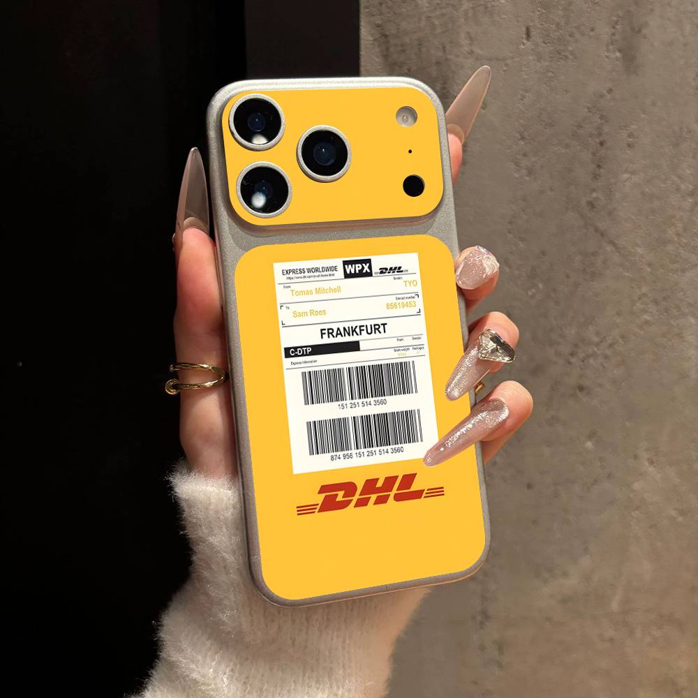 D-DHL-L Logo Protective Back Decal Skin Wrap Sticker for iPhone 17 Pro 17 Pro Max