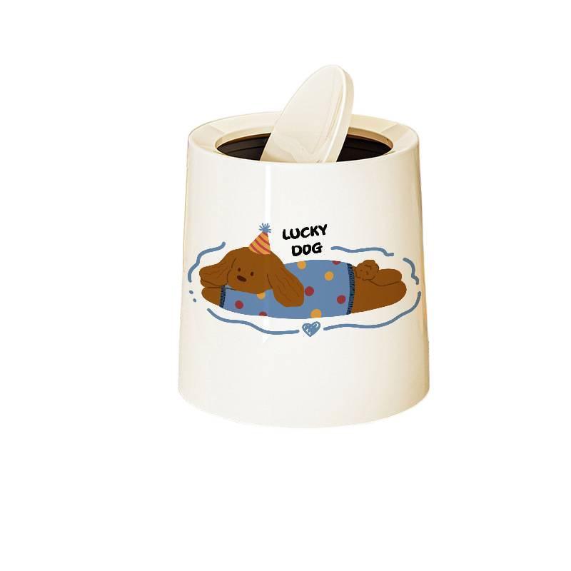 2025 Large Cartoon Paper Trash Can - Cute Design for Bathroom, Living Room, Bedroom