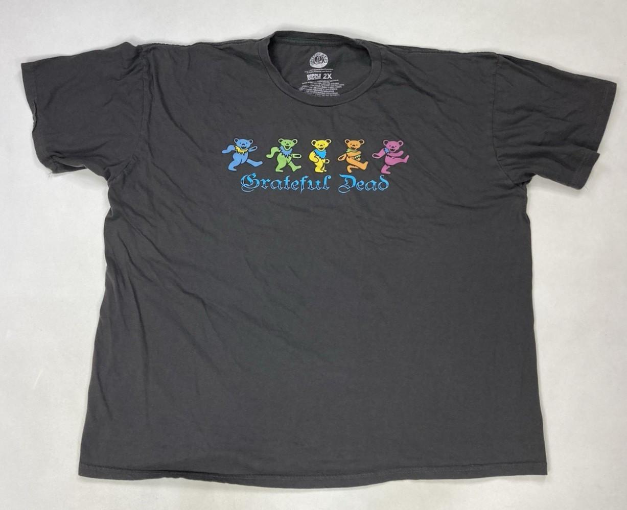 Grateful Dead Bear Graphic T-shirt Men XXL Gray Short Sleeve Music S