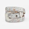 Rhinestone Belt for Women, Fashionable Sequined Full Diamonds, Air Eye and Chicken Eye Jeans Strap