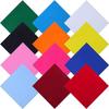 Cotton Square Neck Scarf Mixed Solid Colored Neckerchief Head Wraps Scarf Bandana Headband Scarf for Women Men Sport Outdoor