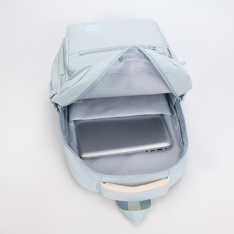 Large Capacity Student Schoolbag Women's Solid Color Backpack Multi-compartment Travel Backpack