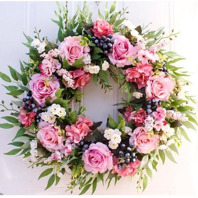 Rose artificielle porte fleur bricolage couronne Table fenêtre fleurs pour fête de mariage maison décorations de noël