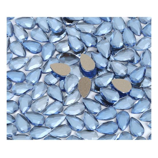 

Изысканные стразы для ногтей с плоским дном, мини-сделай сам светло-синий