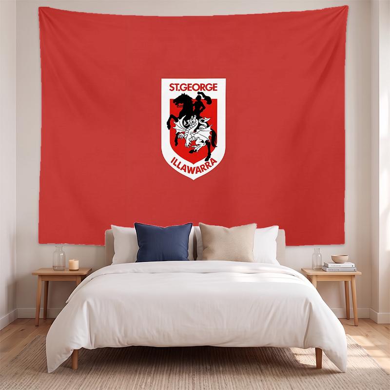 St George Illawarra Dragons (14) Art Wall Hanging Tapestry for Home Bedroom Living Room Decor Great Gift Idea