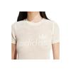 adidas Womens Premium Crochet Cali T-Shirt Wonder White Women Streetwear JD1076