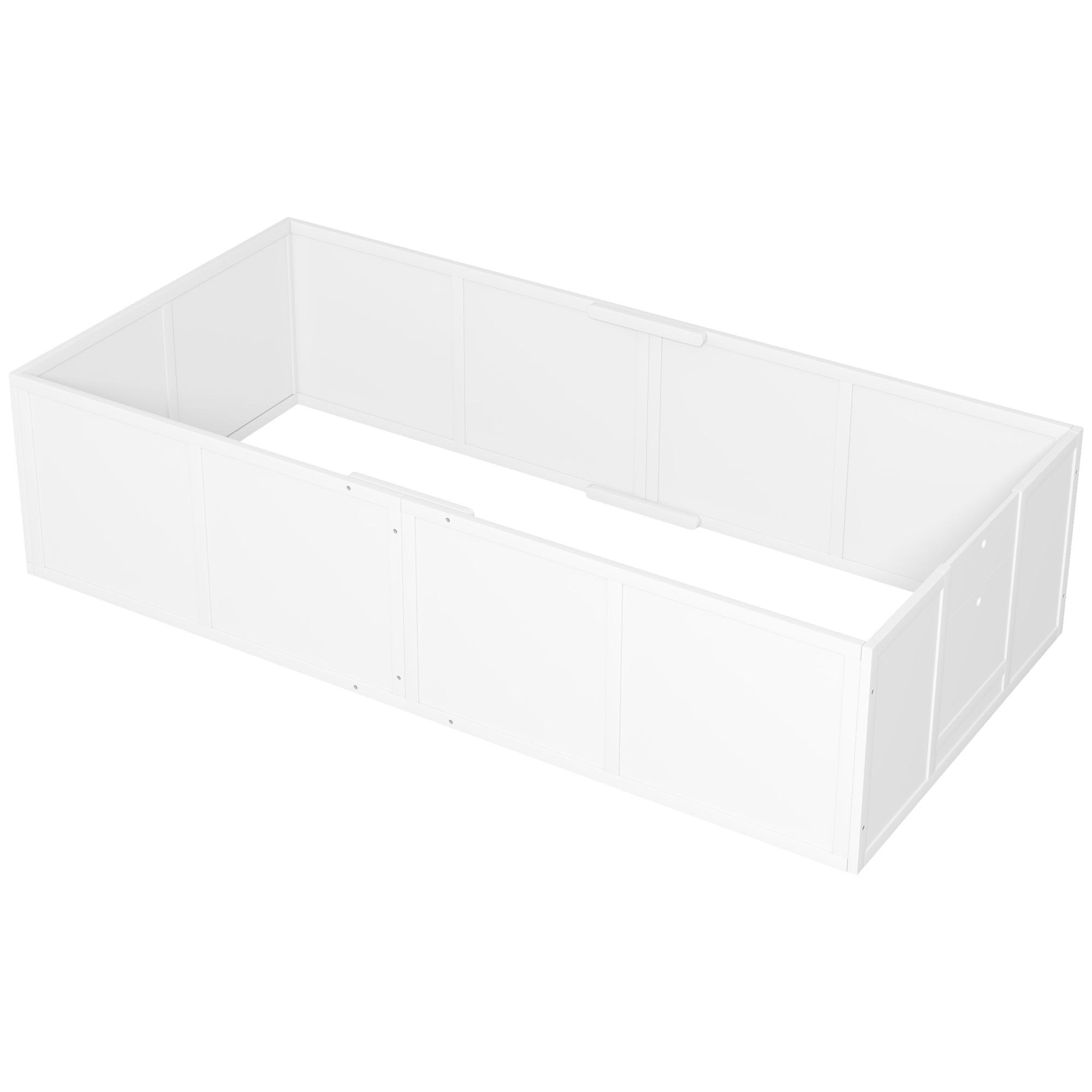 Caisse de mise bas pour chiens et chiots avec entrées réglables pour grands et petits chiens 196 X 96 X 48 Cm Blanc