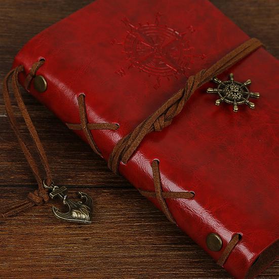 Lace-up Metal Pendant Blank Page Smooth Writing Diary
