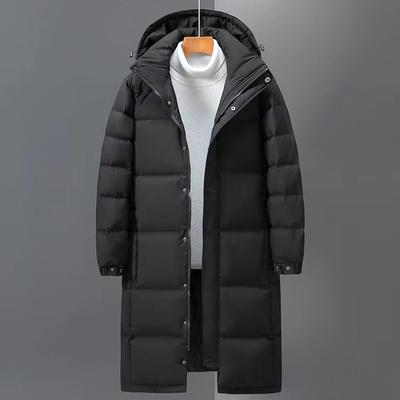 Winter Men Long Puffer Jackets Hooded Casual Duck Down Coats Quality Male Outdoor Windproof Warm Winter Parkas Mens Clothing
