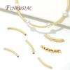 18K Real Gold Plated Brass Tube Spacer Beads Connectors For Handmade DIY Bracelet Necklace Jewelry Making Supplies Accessories