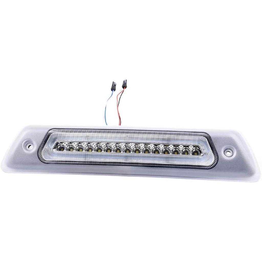 GRAND ORANGE LED 3rd Third Brake Light Compatible With 2009-2014 Ford F150 High Mount Rear Brake Stop Light Cargo Lamp Chrome Housing Clear Lens